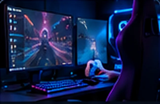 Concept imagery of a high-performance gaming PC setup